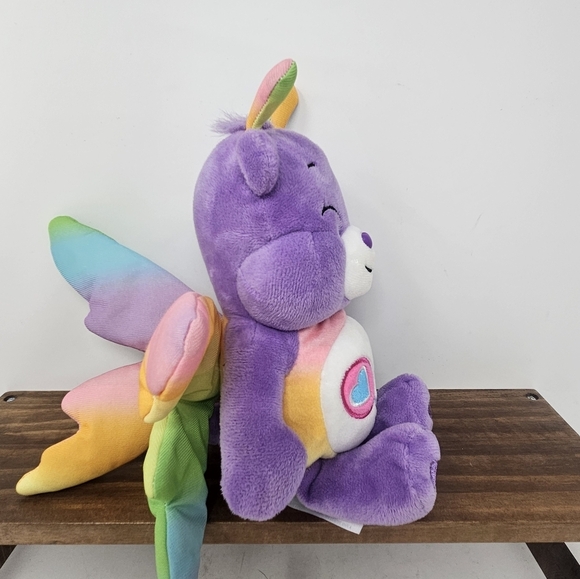 Care Bears 9" Purple Share Bear Butterfly Plush - 40th Anniversary Spring Theme - Picture 4 of 8